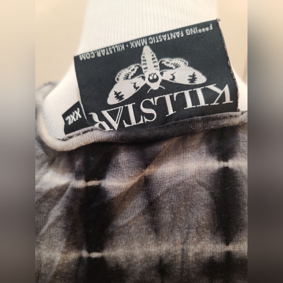 Killstar Tie Dye High Slit Short Sleeve Dress shirt - Picture 4 of 4